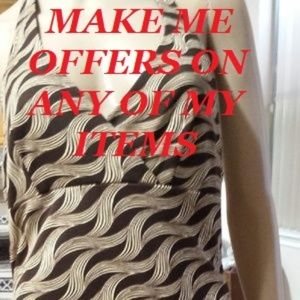 RAMPAGE brown & beige halter style dress, Large